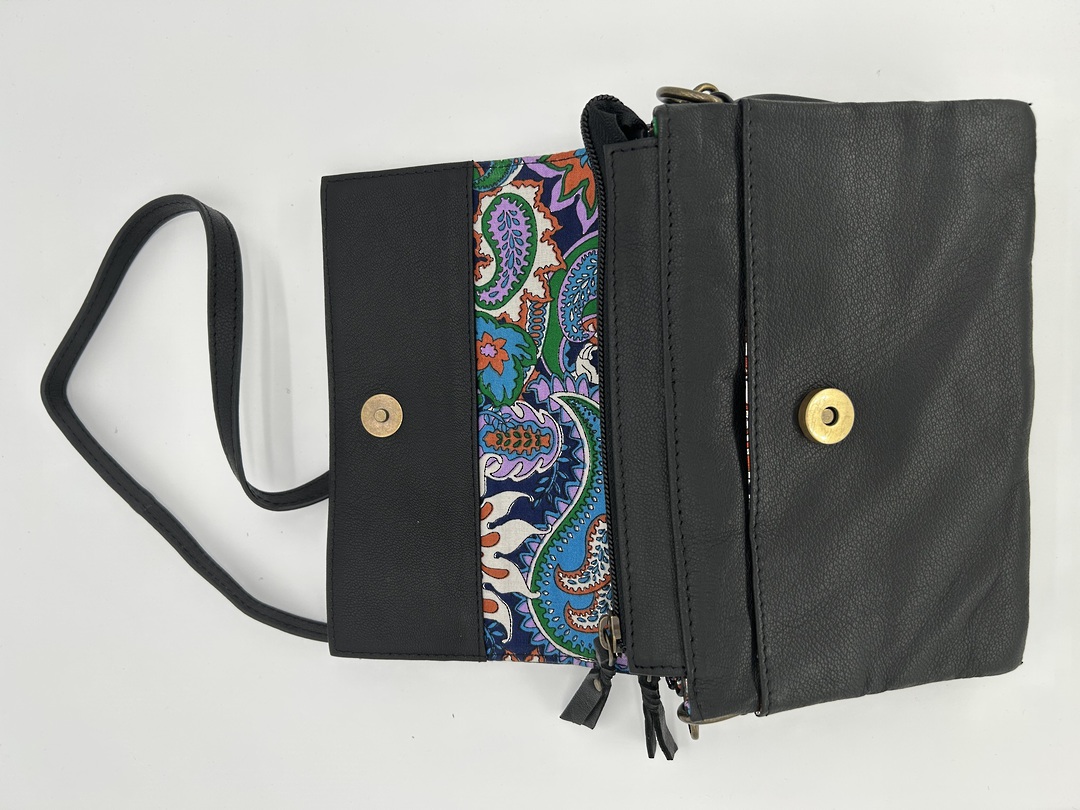 Taylor Lux Leather Shoulder Bag Floral Lining image 1